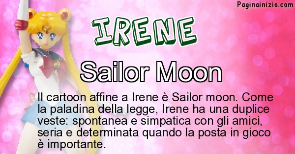 Irene - Personaggio dei cartoni associato a Irene