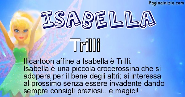 Isabella - Personaggio dei cartoni associato a Isabella