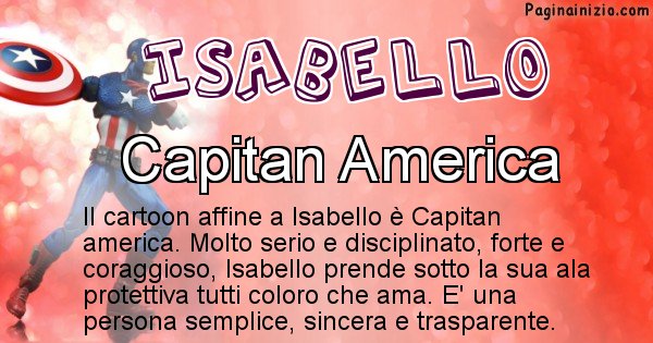 Isabello - Personaggio dei cartoni associato a Isabello