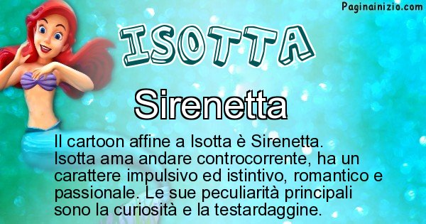 Isotta - Personaggio dei cartoni associato a Isotta