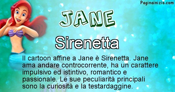 Jane - Personaggio dei cartoni associato a Jane