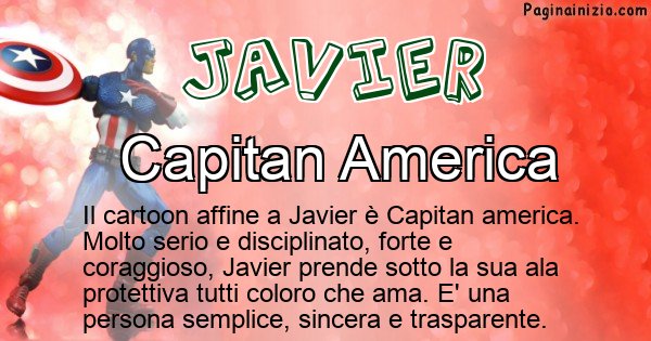 Javier - Personaggio dei cartoni associato a Javier