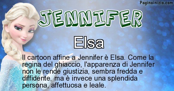 Jennifer - Personaggio dei cartoni associato a Jennifer