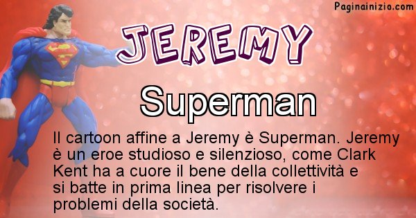 Jeremy - Personaggio dei cartoni associato a Jeremy