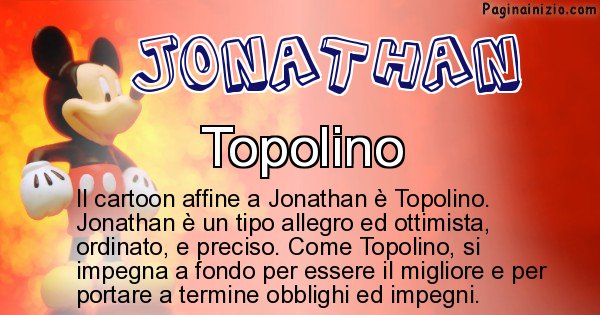 Jonathan - Personaggio dei cartoni associato a Jonathan