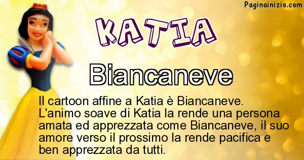 Katia - Personaggio dei cartoni associato a Katia