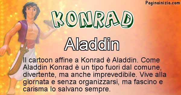 Konrad - Personaggio dei cartoni associato a Konrad