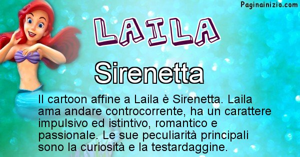 Laila - Personaggio dei cartoni associato a Laila