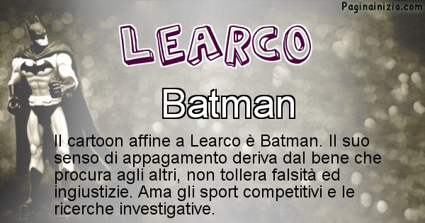 Learco - Personaggio dei cartoni associato a Learco