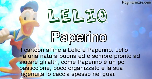 Lelio - Personaggio dei cartoni associato a Lelio