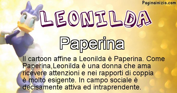 Leonilda - Personaggio dei cartoni associato a Leonilda