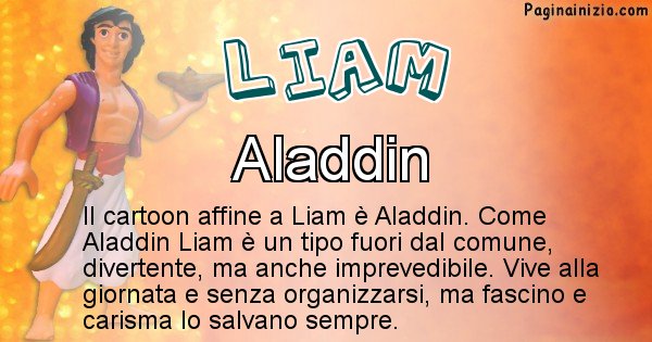 Liam - Personaggio dei cartoni associato a Liam