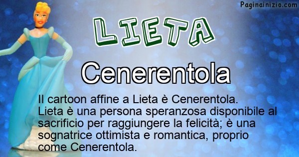 Lieta - Personaggio dei cartoni associato a Lieta