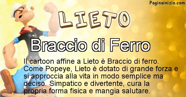 Lieto - Personaggio dei cartoni associato a Lieto