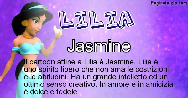Lilia - Personaggio dei cartoni associato a Lilia