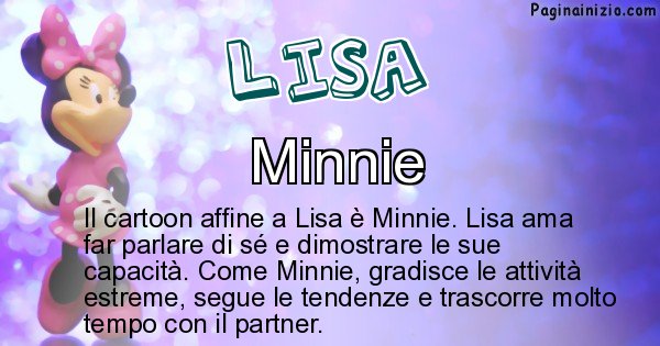 Lisa - Personaggio dei cartoni associato a Lisa