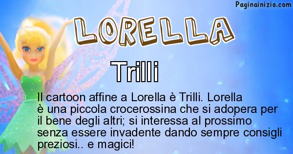Lorella - Personaggio dei cartoni associato a Lorella