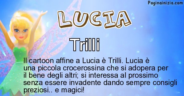 Lucia - Personaggio dei cartoni associato a Lucia