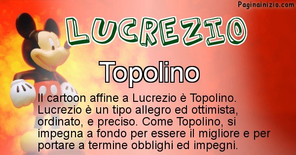 Lucrezio - Personaggio dei cartoni associato a Lucrezio