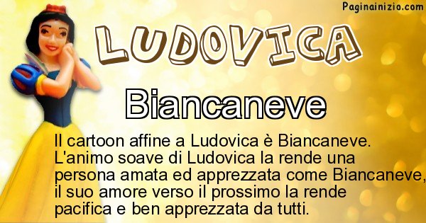 Ludovica - Personaggio dei cartoni associato a Ludovica