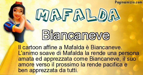 Mafalda - Personaggio dei cartoni associato a Mafalda
