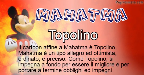 Mahatma - Personaggio dei cartoni associato a Mahatma