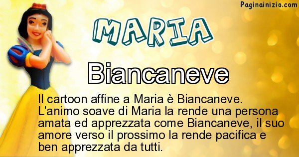 Maria - Personaggio dei cartoni associato a Maria
