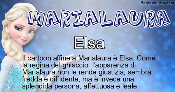 Marialaura - Personaggio dei cartoni associato a Marialaura