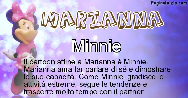 Marianna - Personaggio dei cartoni associato a Marianna