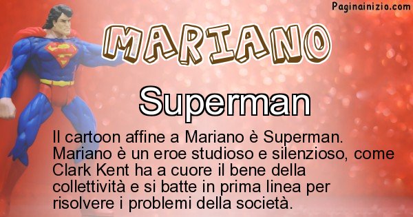 Mariano - Personaggio dei cartoni associato a Mariano