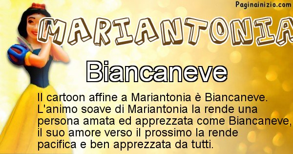 Mariantonia - Personaggio dei cartoni associato a Mariantonia