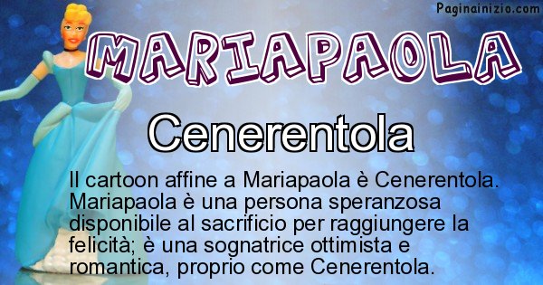 Mariapaola - Personaggio dei cartoni associato a Mariapaola