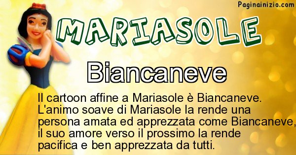 Mariasole - Personaggio dei cartoni associato a Mariasole