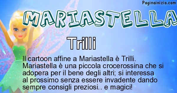 Mariastella - Personaggio dei cartoni associato a Mariastella