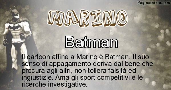 Marino - Personaggio dei cartoni associato a Marino