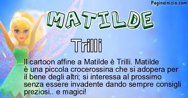 Matilde - Personaggio dei cartoni associato a Matilde