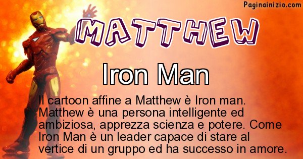 Matthew - Personaggio dei cartoni associato a Matthew