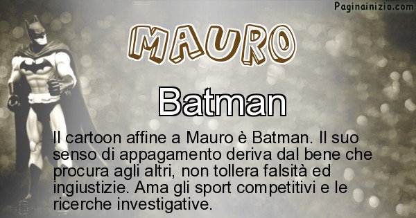 Mauro - Personaggio dei cartoni associato a Mauro