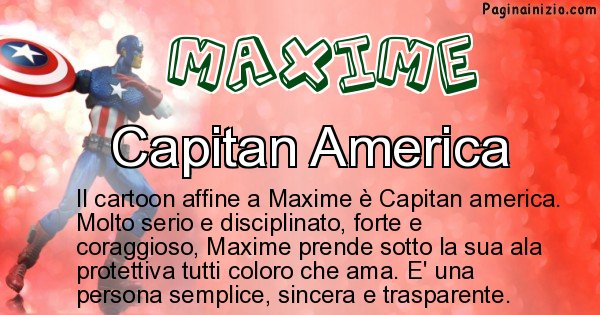 Maxime - Personaggio dei cartoni associato a Maxime