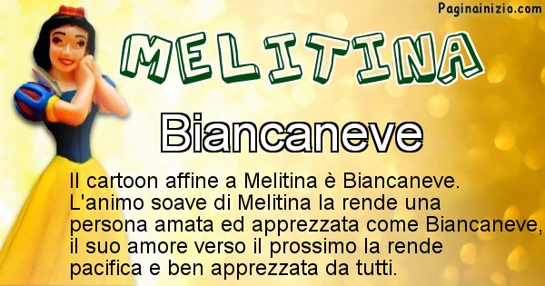 Melitina - Personaggio dei cartoni associato a Melitina