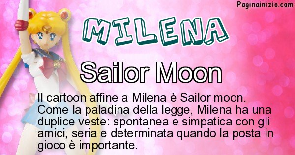 Milena - Personaggio dei cartoni associato a Milena