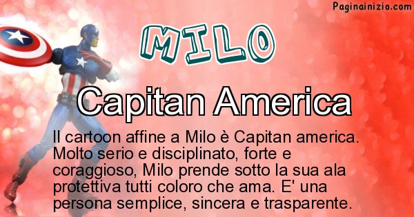 Milo - Personaggio dei cartoni associato a Milo