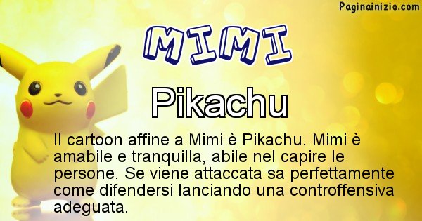 Mimi - Personaggio dei cartoni associato a Mimi