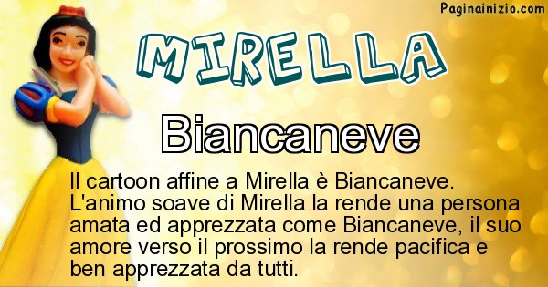 Mirella - Personaggio dei cartoni associato a Mirella