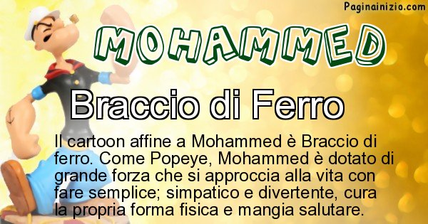 Mohammed - Personaggio dei cartoni associato a Mohammed