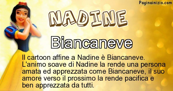 Nadine - Personaggio dei cartoni associato a Nadine