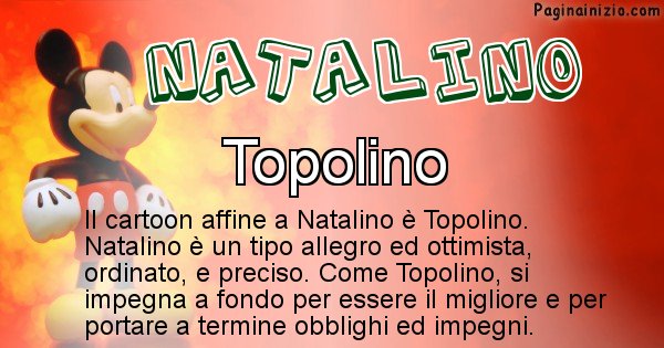 Natalino - Personaggio dei cartoni associato a Natalino