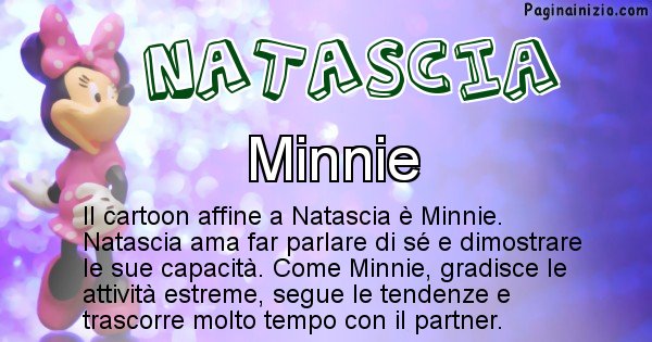 Natascia - Personaggio dei cartoni associato a Natascia