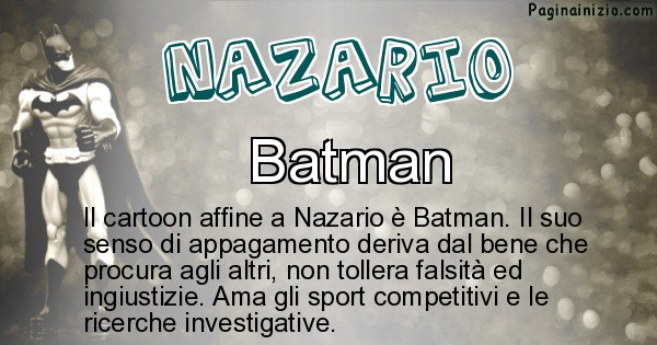 Nazario - Personaggio dei cartoni associato a Nazario
