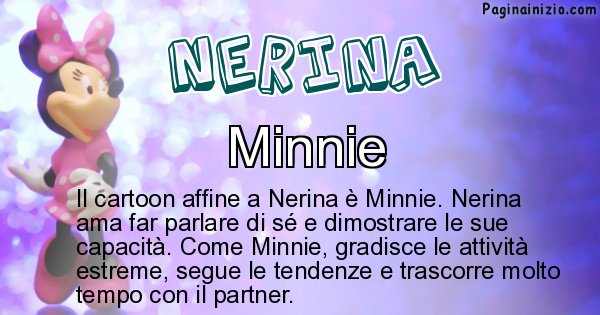 Nerina - Personaggio dei cartoni associato a Nerina